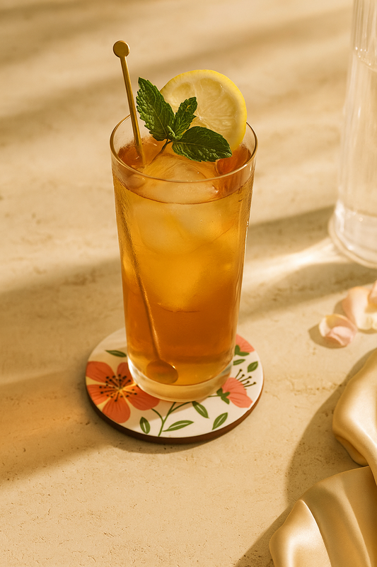 Gulbahar Handcrafted Wooden Coaster Set – Set of 4