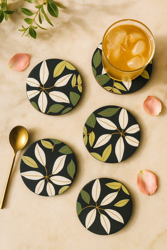 Tarang Handcrafted Wooden Coaster – Set of 4