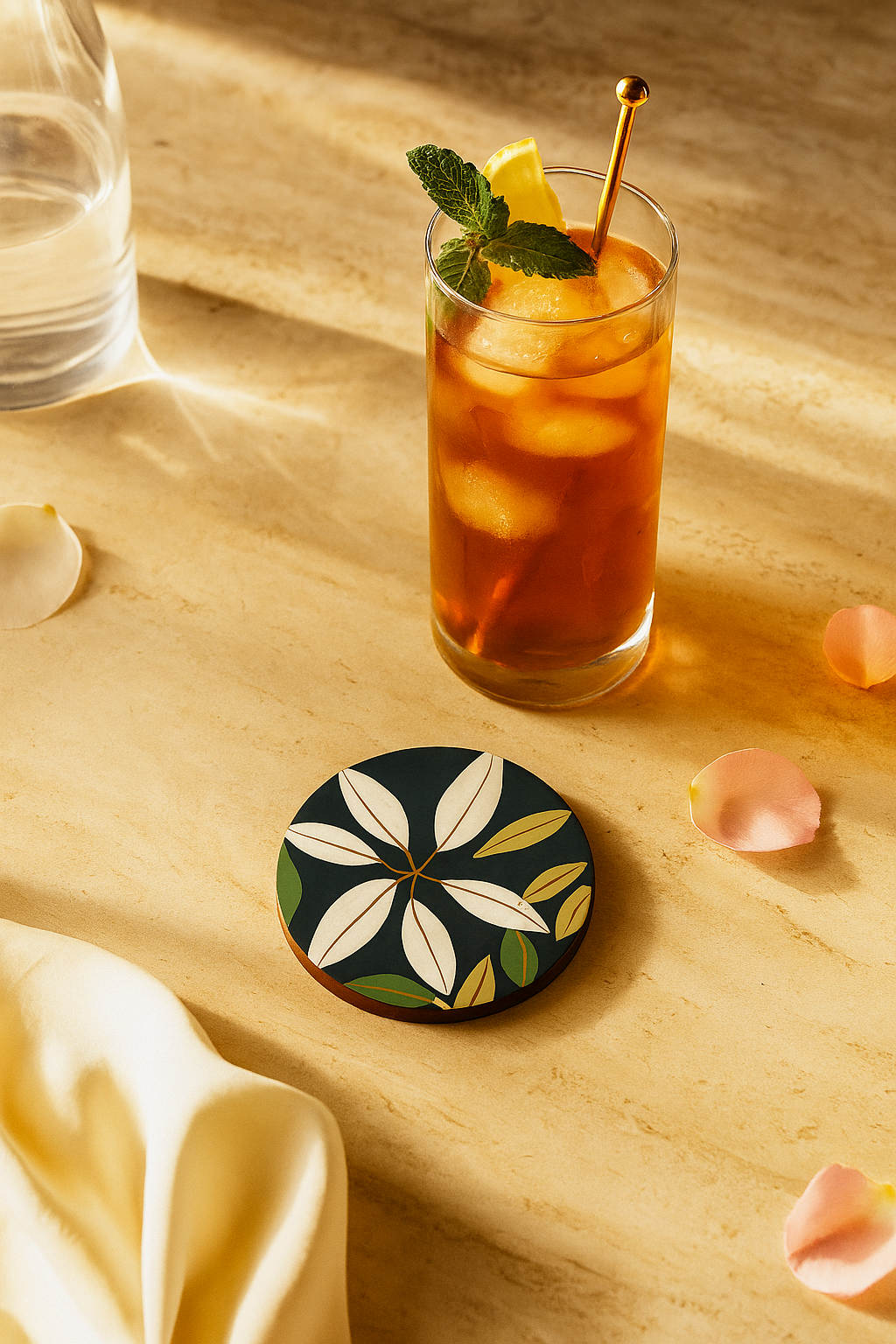 Tarang Handcrafted Wooden Coaster – Set of 4