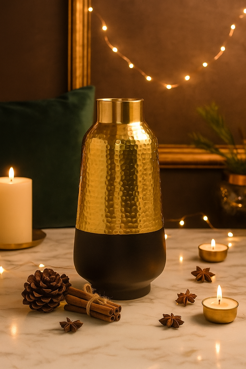 Aureya – Handcrafted Brass Vase