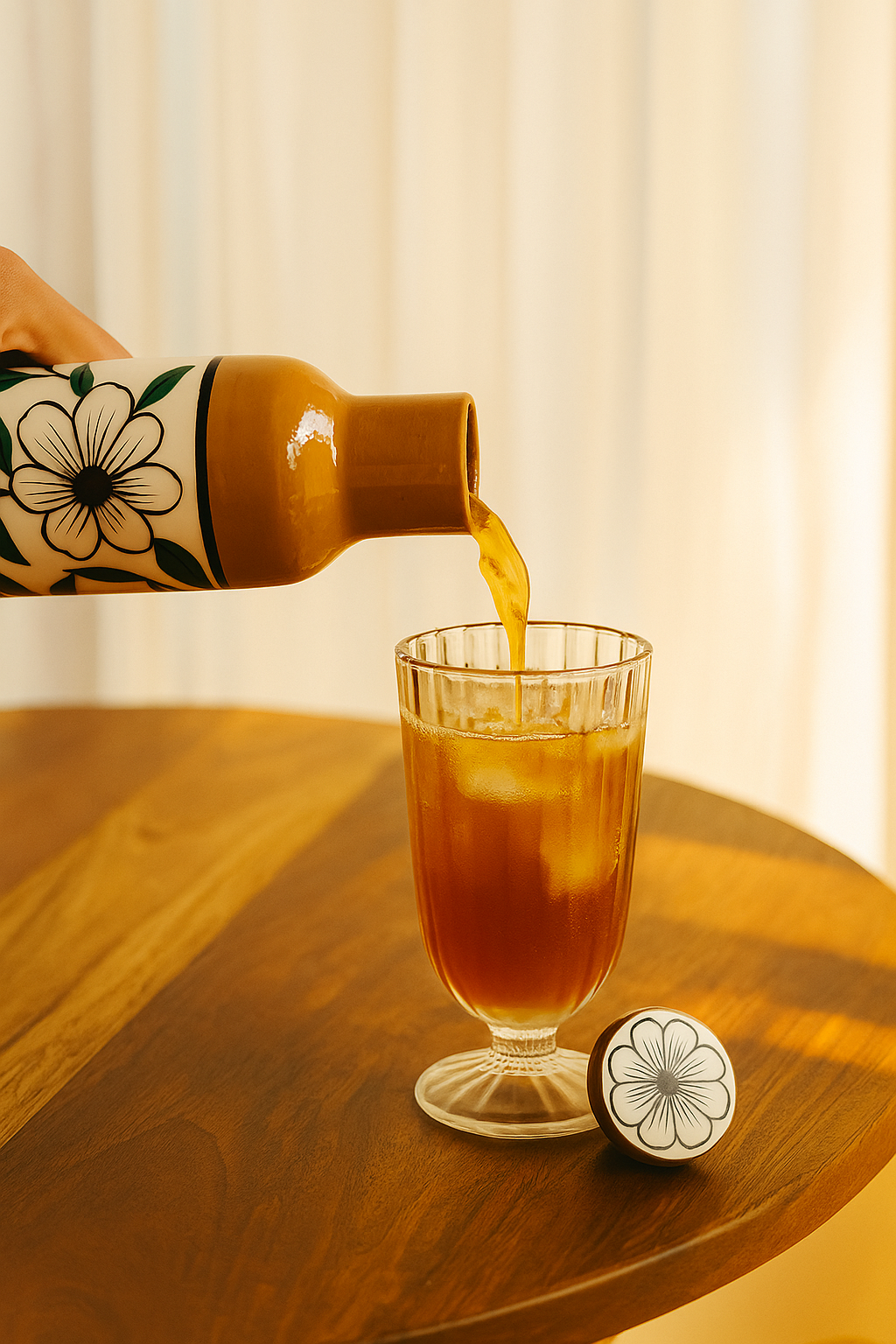 Elira Hand-Painted Terracotta Bottle – 750ml