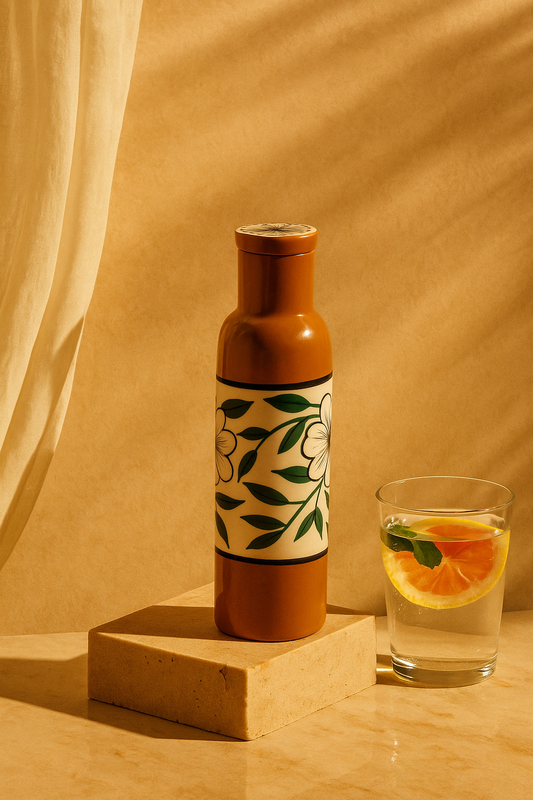 Elira Hand-Painted Terracotta Bottle – 750ml