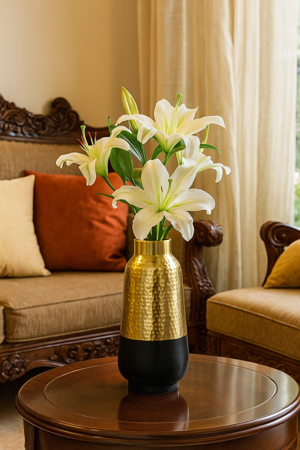 Aureya – Handcrafted Brass Vase