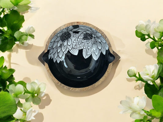 Padma hand carved wooden snack bowl - medium - My StorePadma hand carved wooden snack bowl - medium