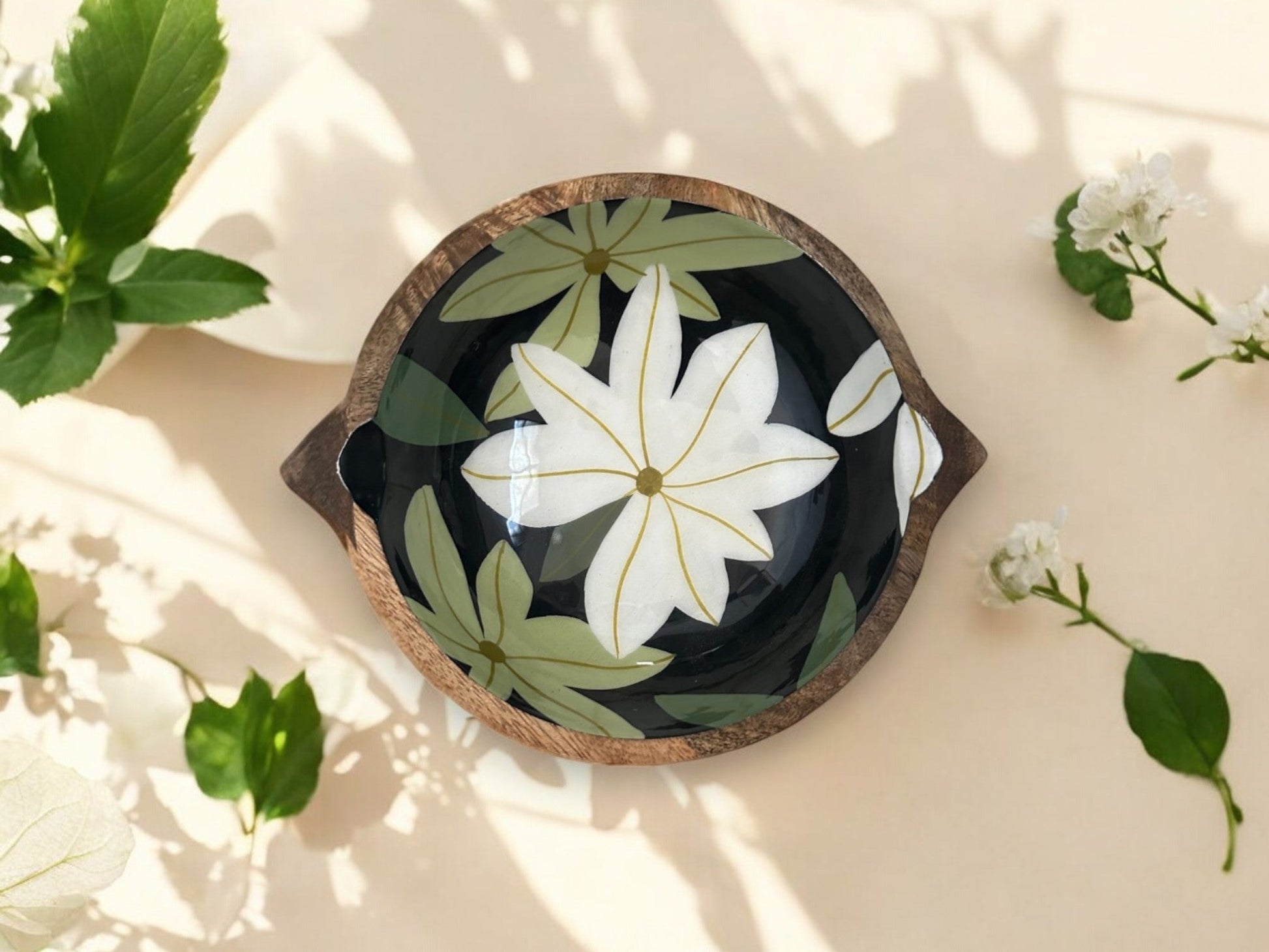 Tarang hand carved wooden snack bowl - medium - My StoreTarang hand carved wooden snack bowl - medium