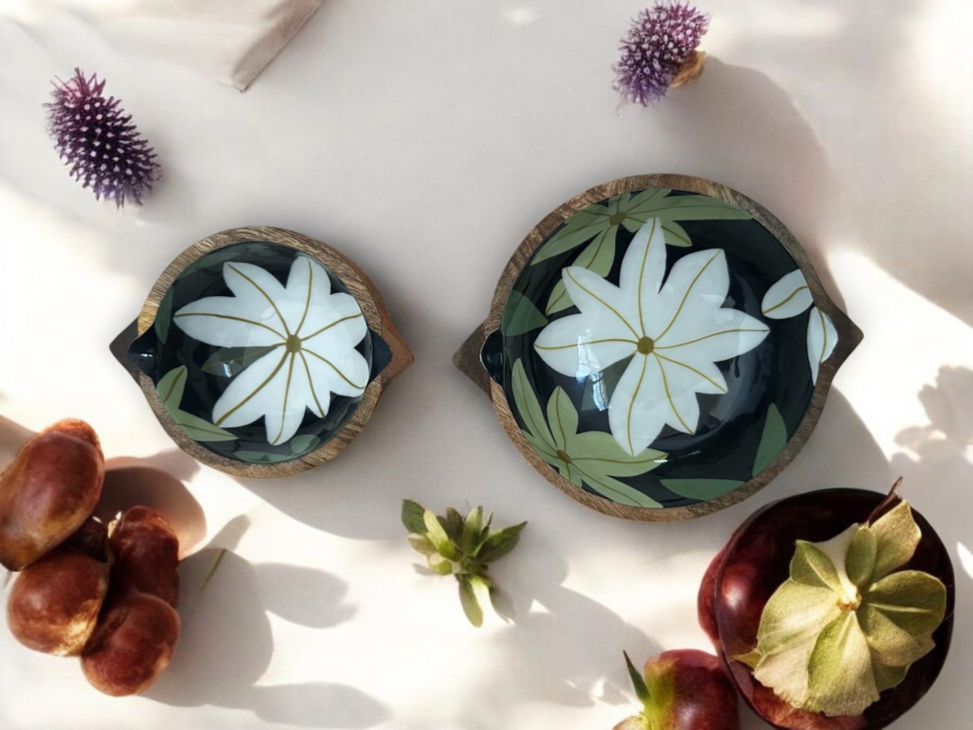 Tarang hand carved wooden snack bowl - medium - My StoreTarang hand carved wooden snack bowl - medium