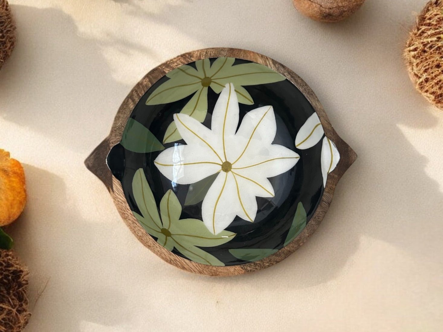 Tarang hand carved wooden snack bowl - medium - My StoreTarang hand carved wooden snack bowl - medium