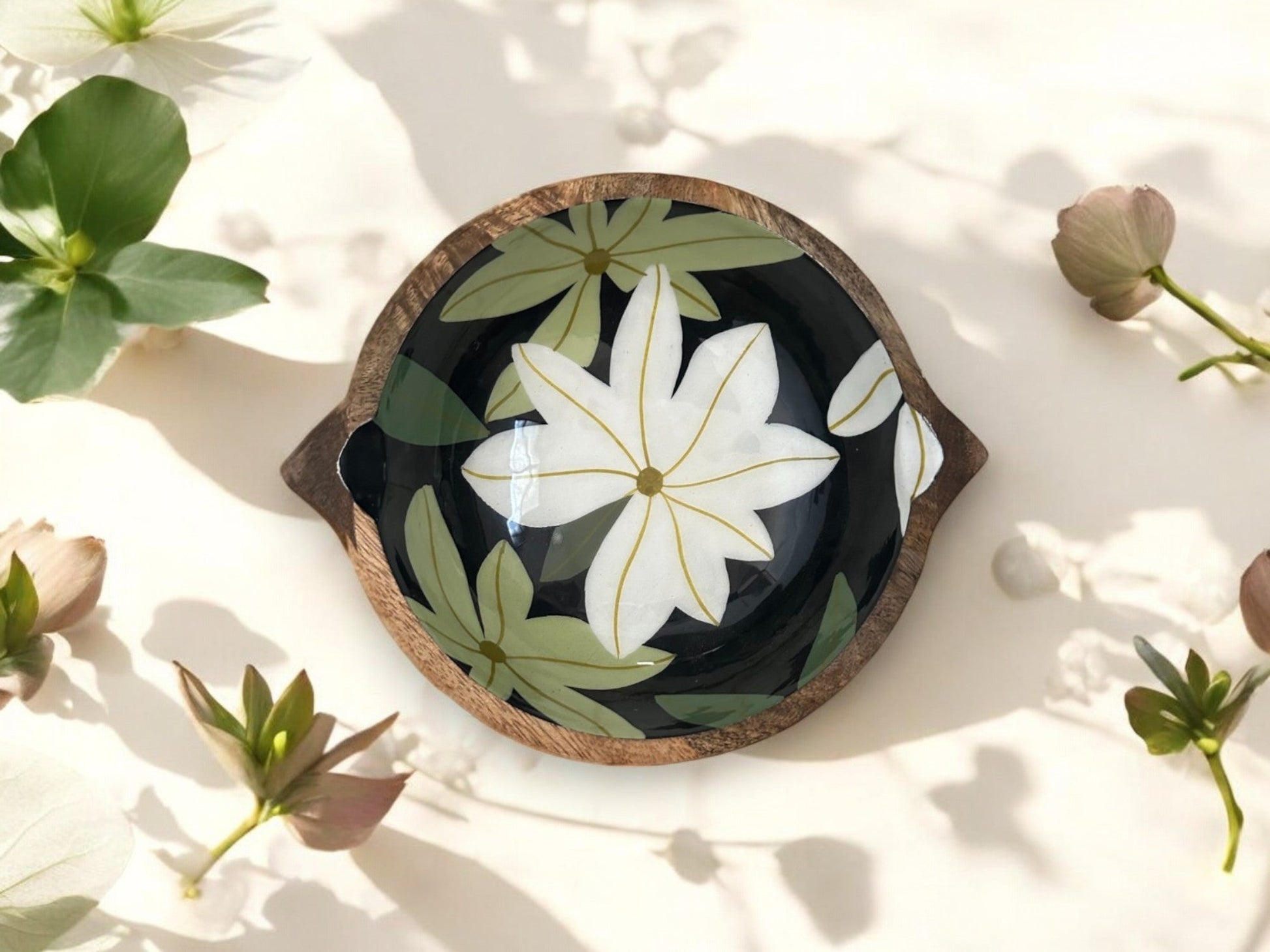 Tarang hand carved wooden snack bowl - medium - My StoreTarang hand carved wooden snack bowl - medium