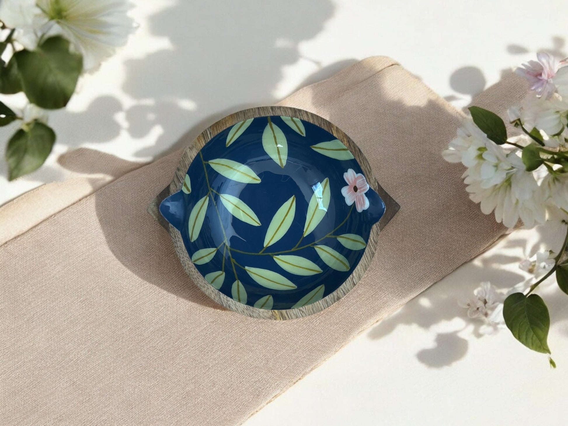 Vanaja hand carved wooden snack bowl - medium - My StoreVanaja hand carved wooden snack bowl - medium